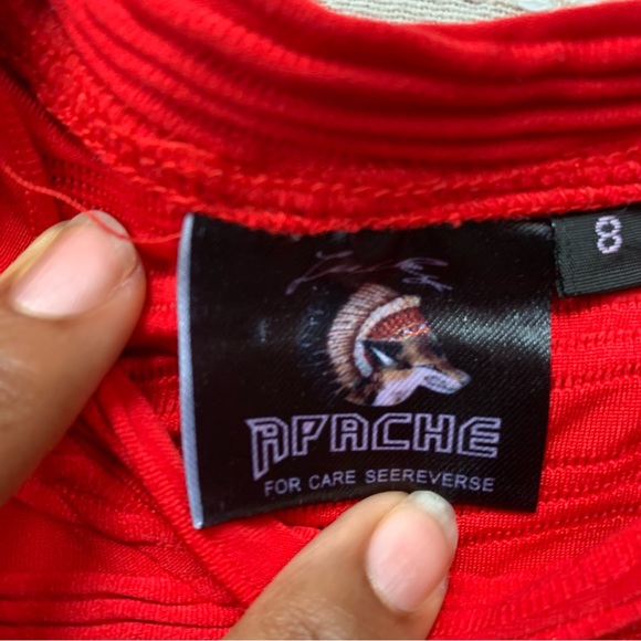 Apache Red Textured Tee - Picture 7 of 7